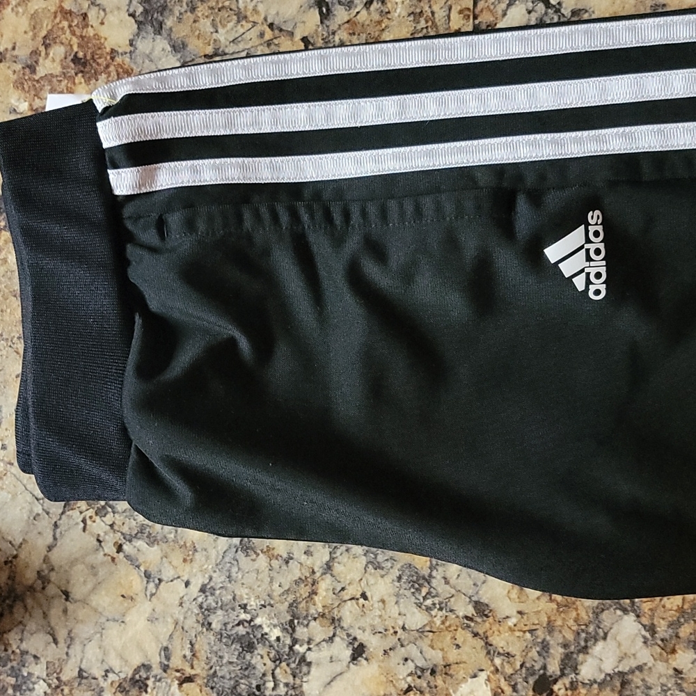 Adidas kids 3 stripe jogger pants